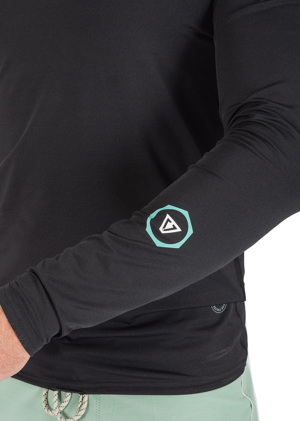 Vissla Warm Seas Eco LS Rash Guard in Black, view 9