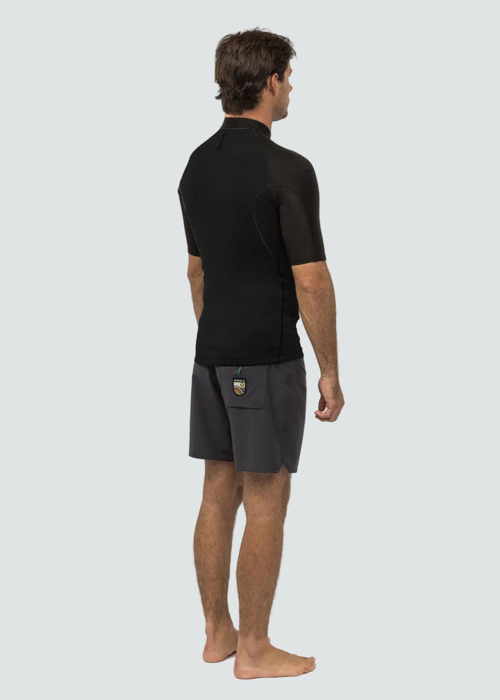 Vissla High Seas II 1mm Short Sleeve Wetsuit Jacket in Stealth, view 3