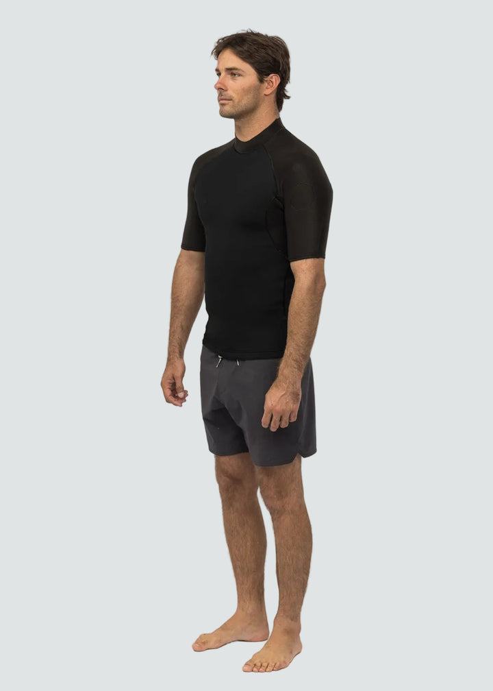 Vissla High Seas II 1mm Short Sleeve Wetsuit Jacket in Stealth, view 2
