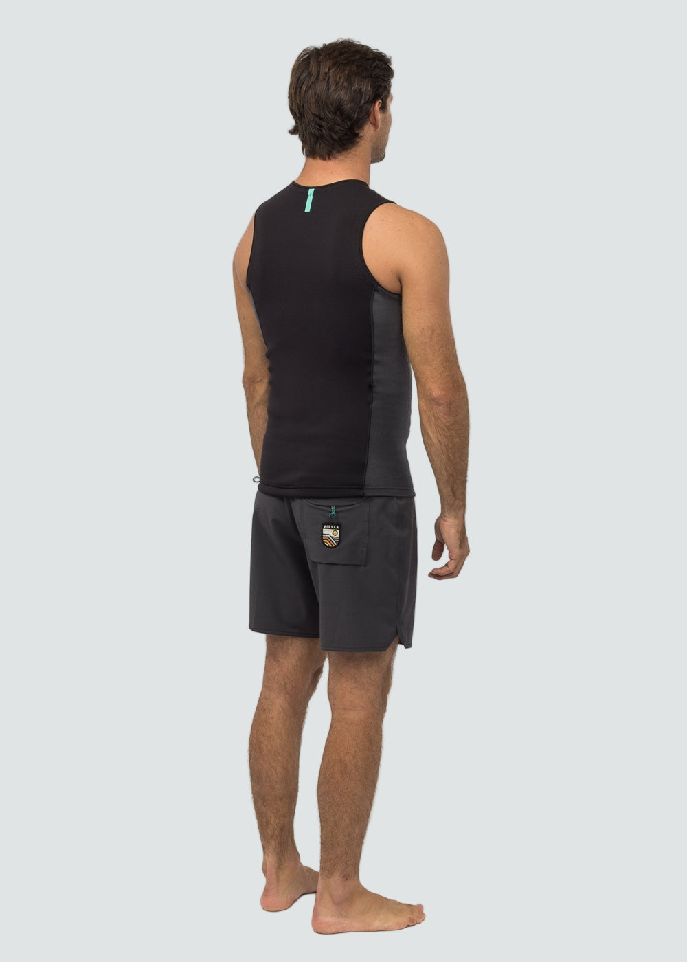 Vissla High Seas II 1mm Wetsuit Vest in Charcoal, view 3