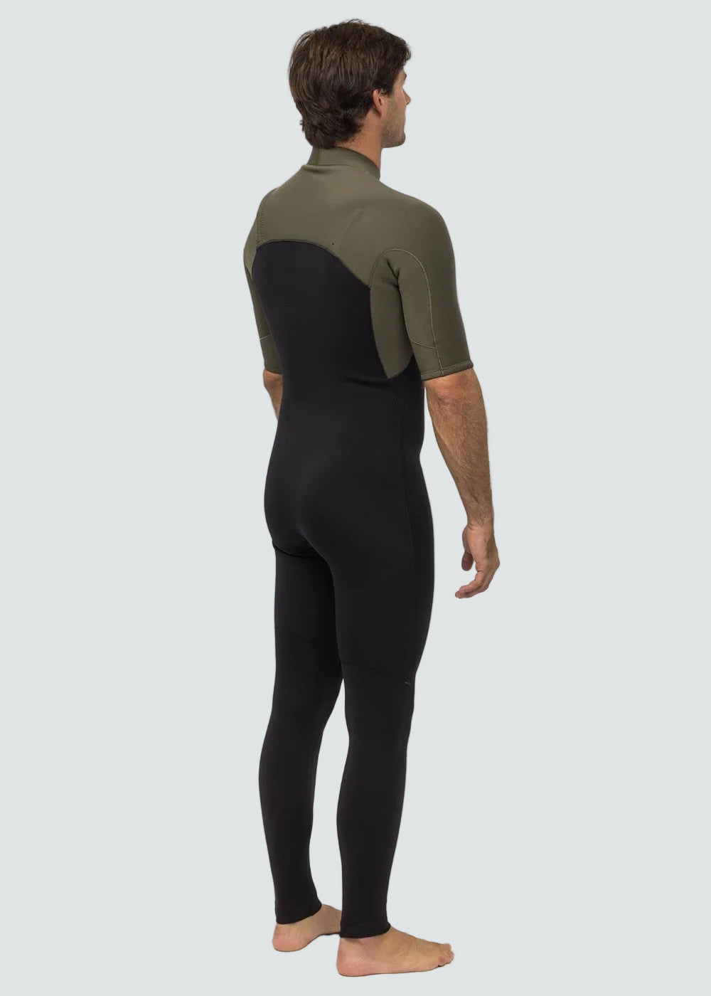 Vissla High Seas II 2-2 Short Sleeve Full Wetsuit in Army, view 2