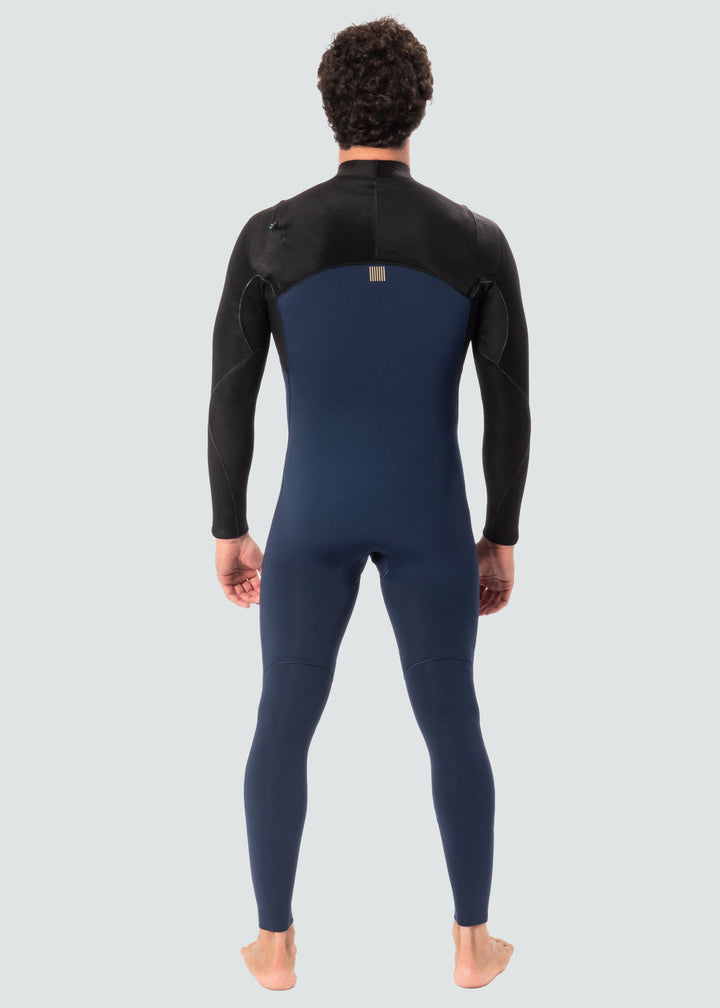 Vissla New Seas 3-2 U-Zip Full Wetsuit in Midnight, view 4