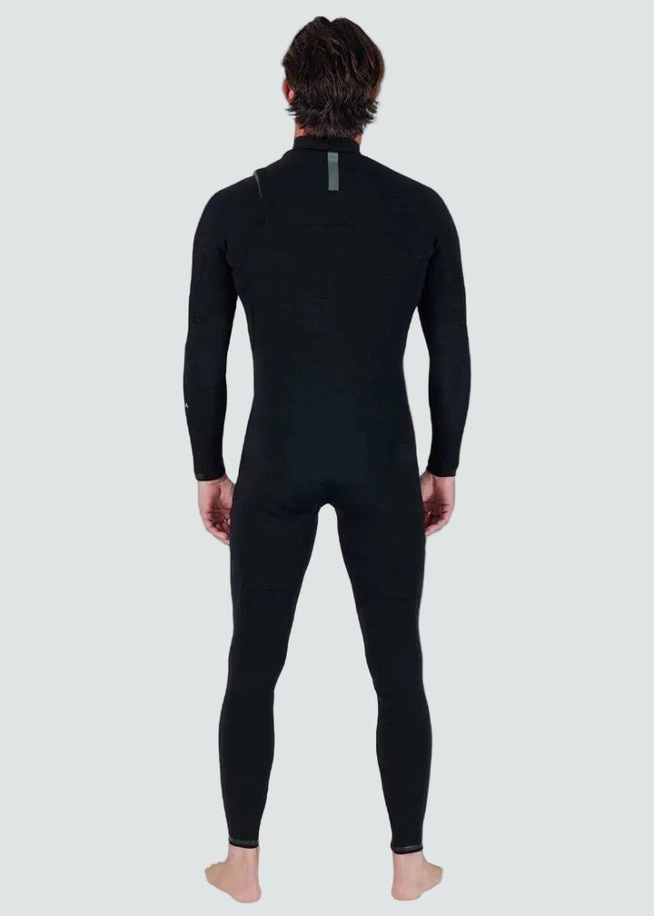 Vissla Natural Seas 3-2 Full Chest Zip Wetsuit in Black, view 3