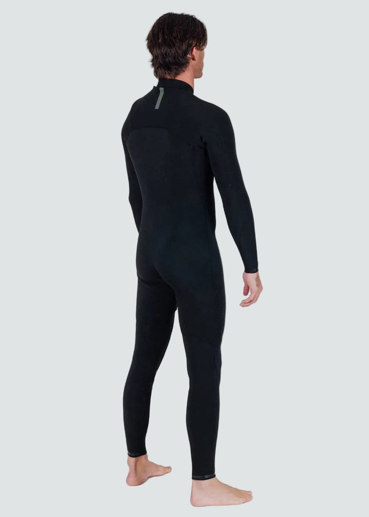 Vissla Natural Seas 3-2 Full Chest Zip Wetsuit in Black, view 4