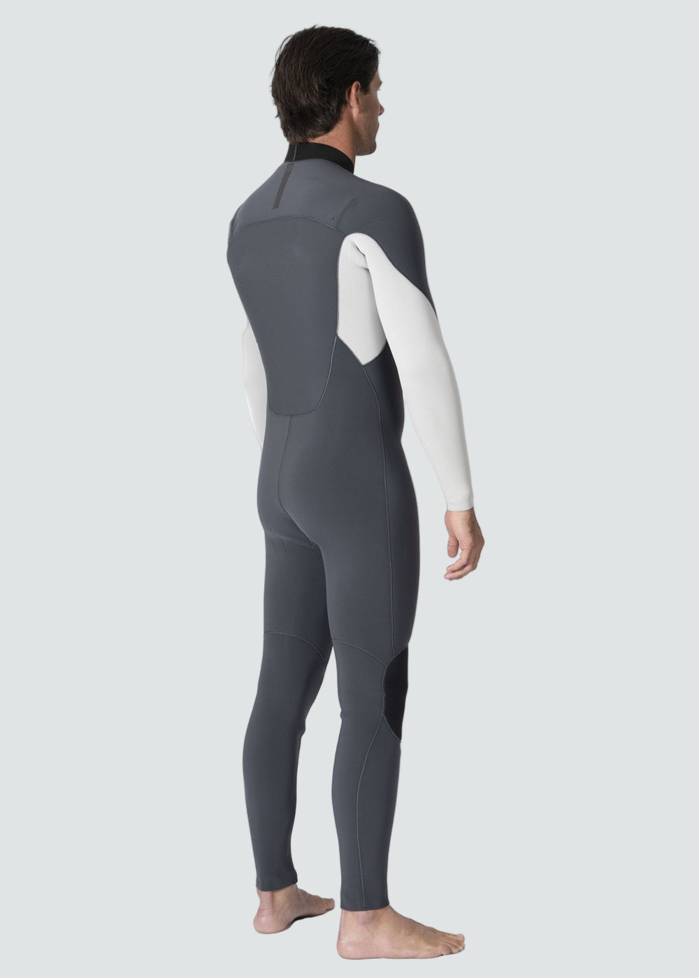 Vissla 7 Seas Comp 4-3 Full Chest Zip Wetsuit in Coal, view 4