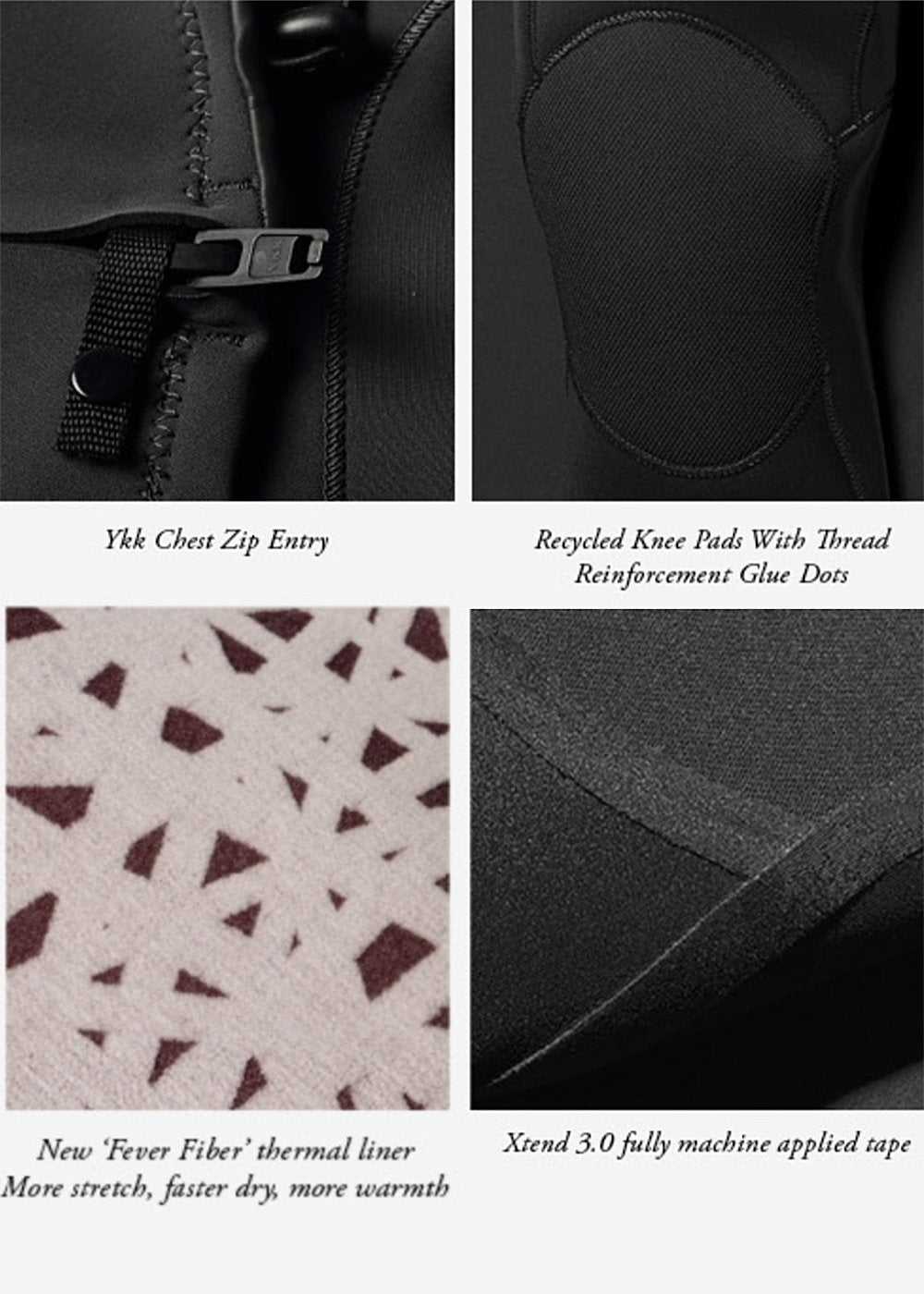 Vissla 7 Seas Raditude 4-3 Full Chest Zip Wetsuit in Dark Khaki, view 3