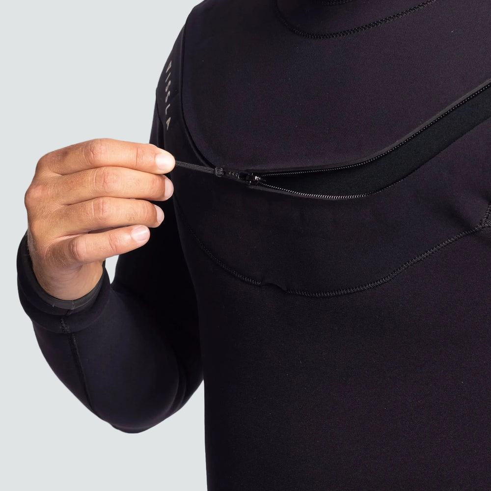 Vissla X Axxe 3-3 U Zip Full Wetsuit in Black, view 2