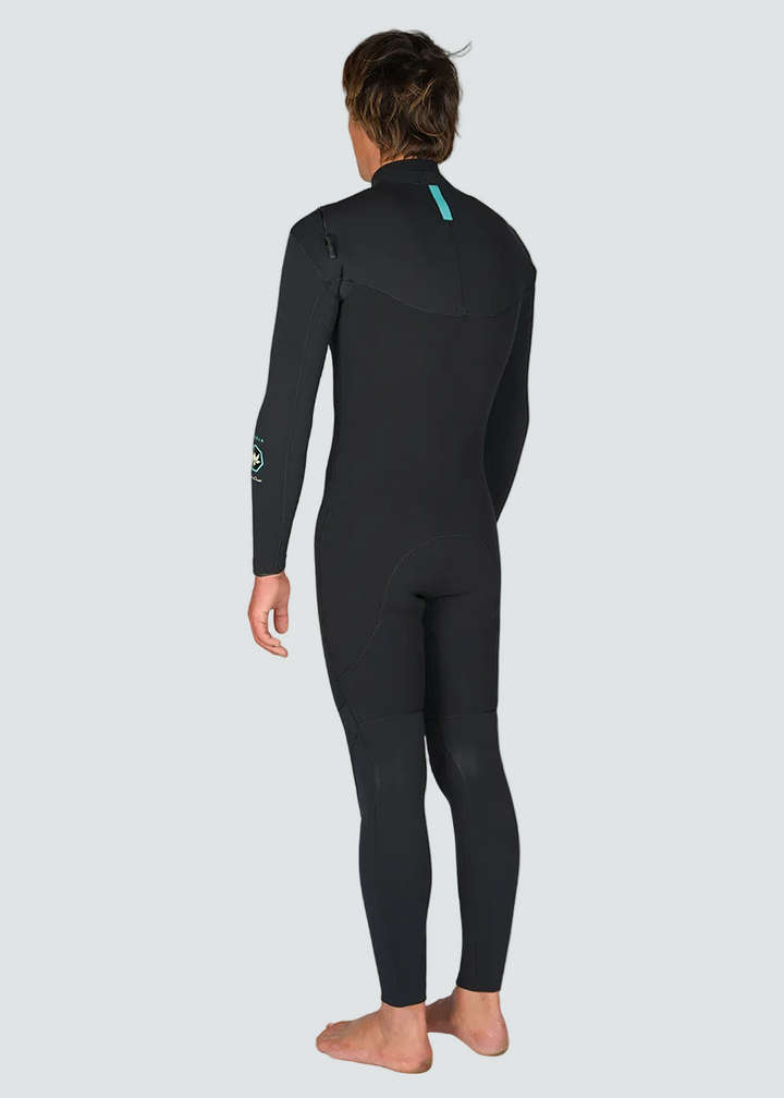 Vissla X Axxe 3-3 U Zip Full Wetsuit in Black, view 4