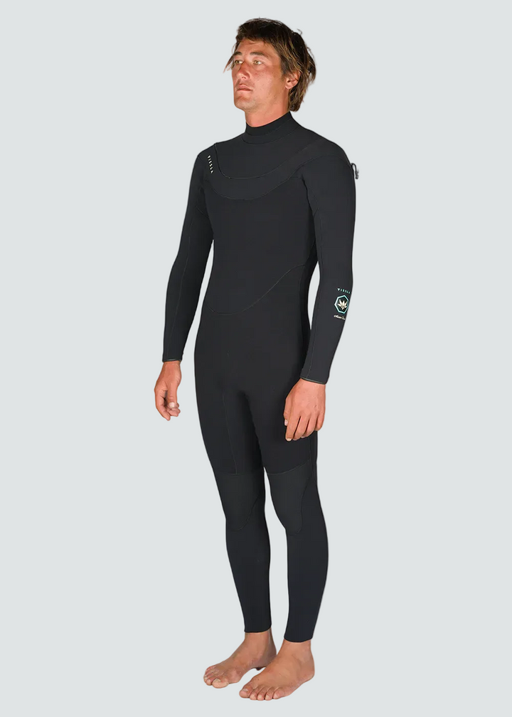 Vissla X Axxe 3-3 U Zip Full Wetsuit in Black, view 3