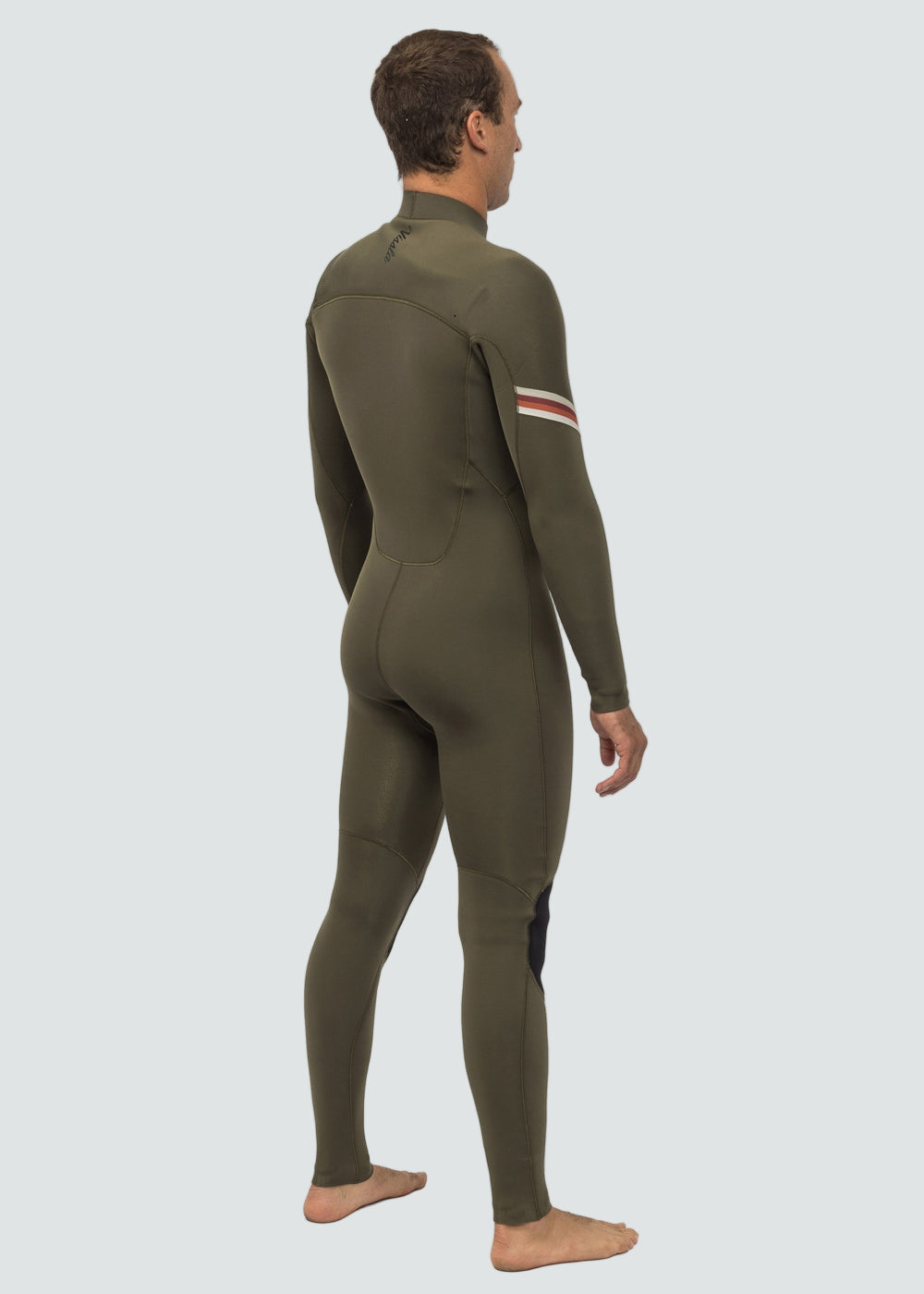 Vissla 7 Seas Raditude 4-3 Full Chest Zip in Army, view 2