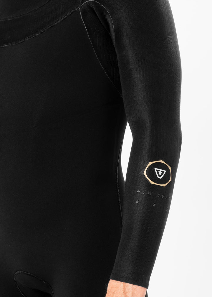 Vissla New Seas 4-3 U-Zip Full Wetsuit in Black, view 7