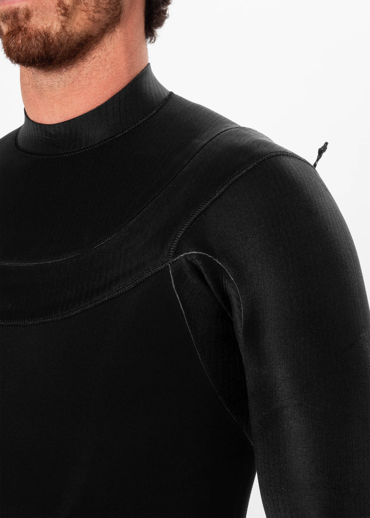 Vissla New Seas 4-3 U-Zip Full Wetsuit in Black, view 6