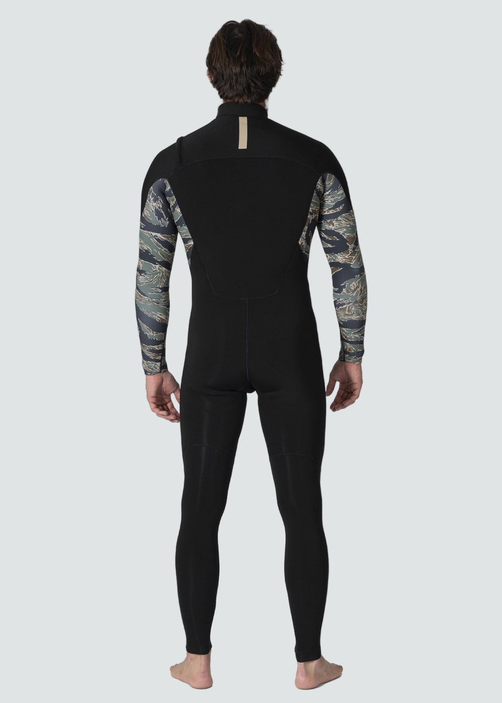 Vissla 7 Seas Comp 4-3 Full Chest Zip Wetsuit in Camo, view 2