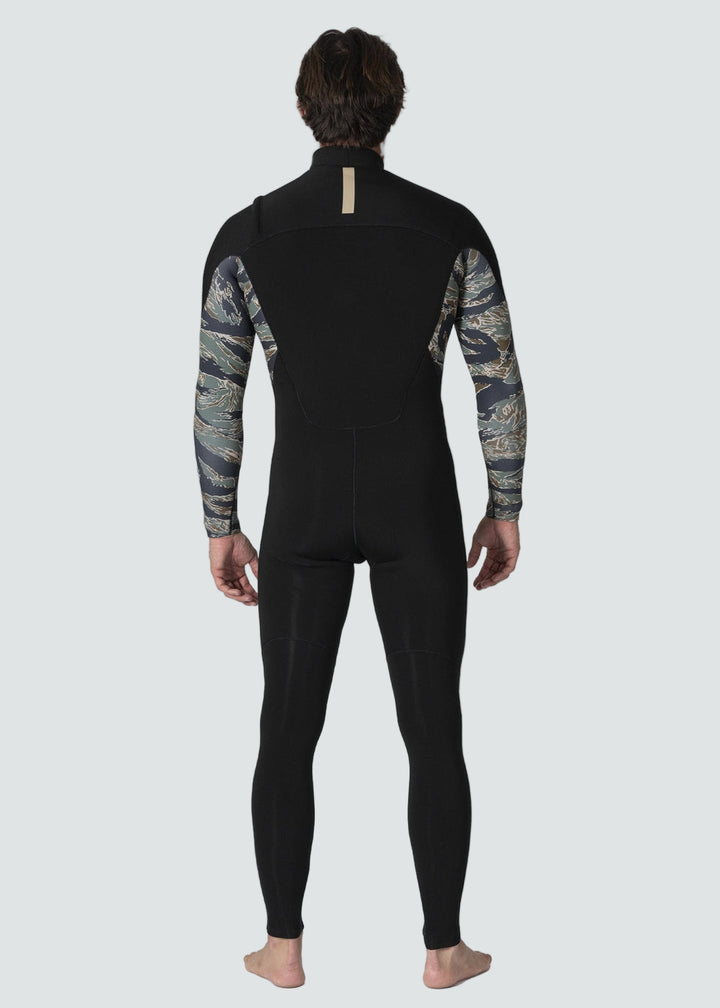 Vissla 7 Seas Comp 4-3 Full Chest Zip Wetsuit in Camo, view 2