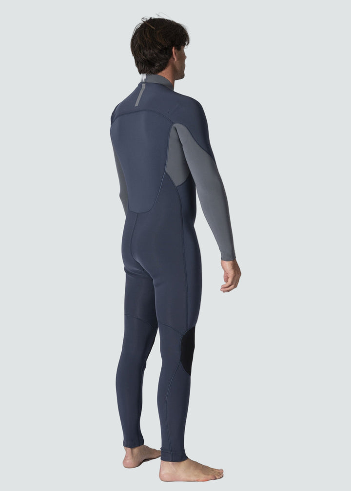 Vissla 7 Seas Comp 4-3 Full Chest Zip Wetsuit in Slate, view 2