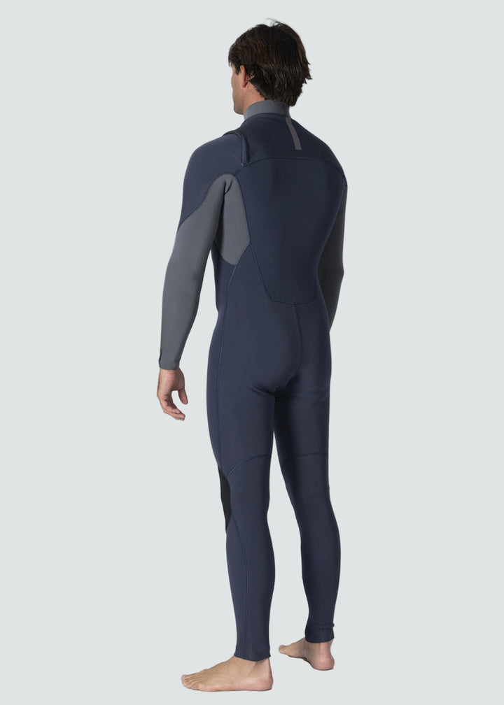 Vissla 7 Seas Comp 4-3 Full Chest Zip Wetsuit in Slate, view 3