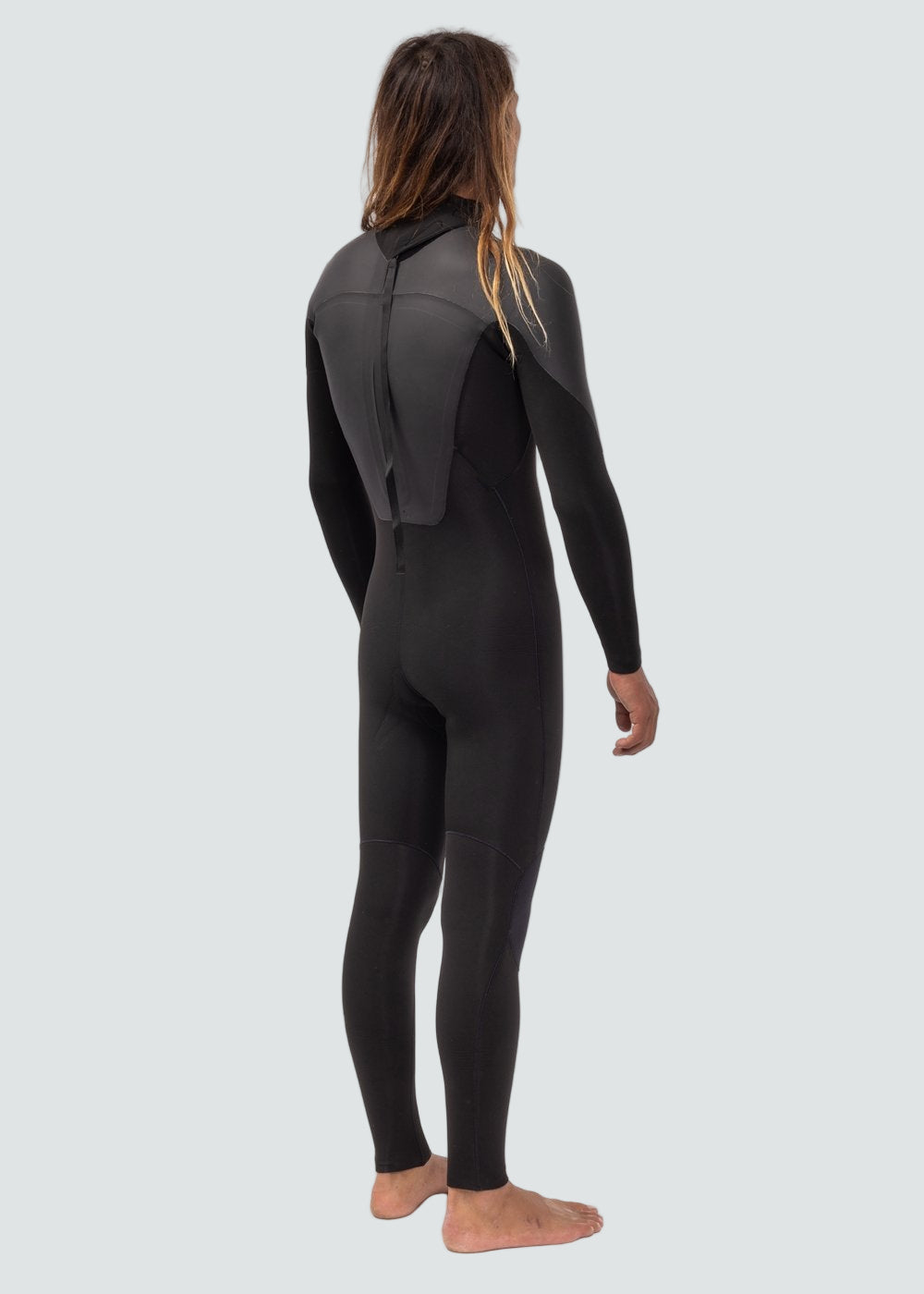 Vissla 7 Seas 4-3 Full Back Zip Wetsuit in Black Smoothie, view 2