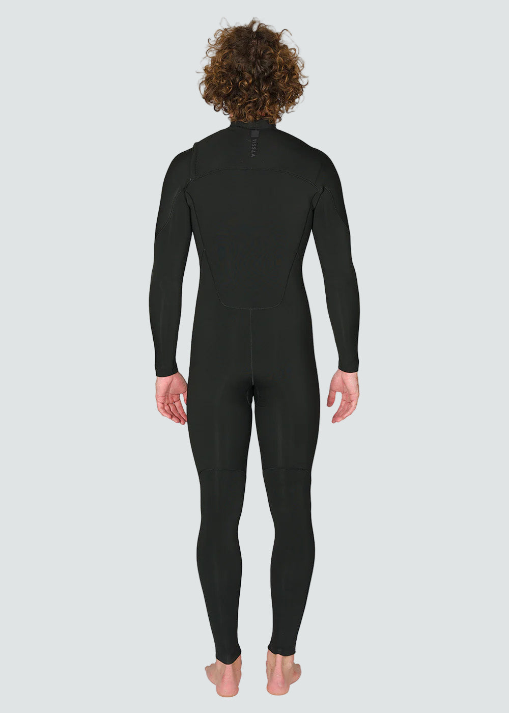 Vissla 7 Seas 4-3 Full Chest Zip Wetsuit Tonal Logos in Stealth, view 2