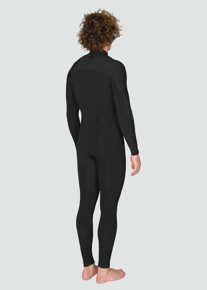 Vissla 7 Seas 4-3 Full Chest Zip Wetsuit Tonal Logos in Stealth, view 4
