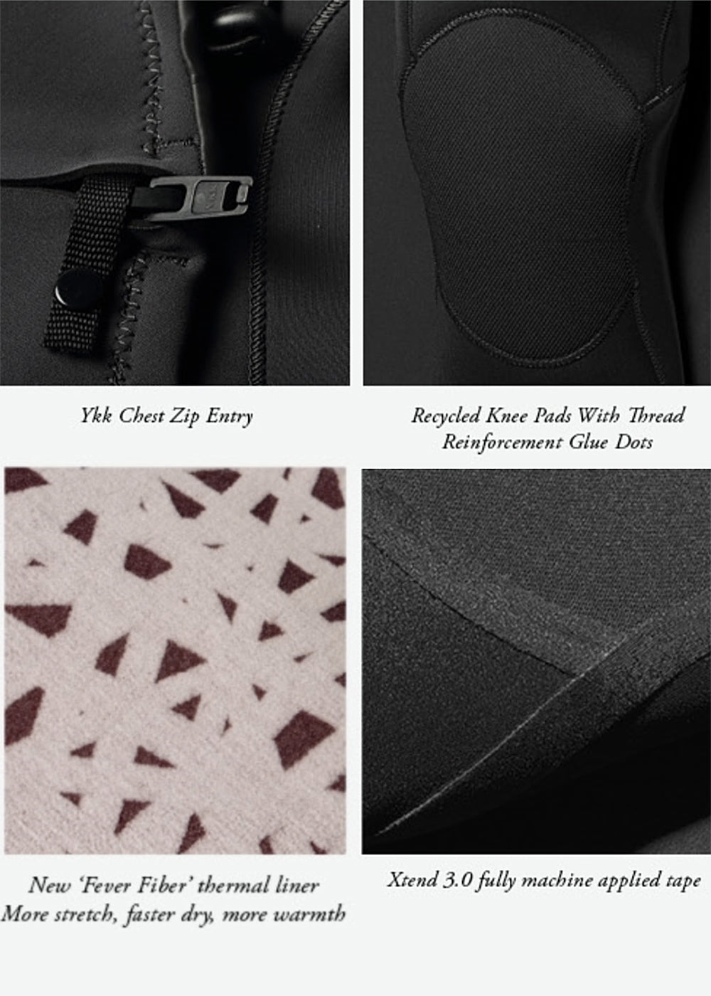 Vissla 7 Seas 5-4-3 Full Hooded Chest Zip Wetsuit in Black, view 8