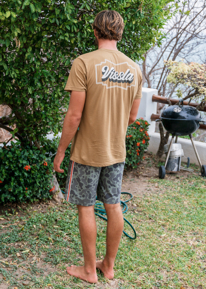 Vissla Ranchero Organic Pocket Tee in Bronze, view 2