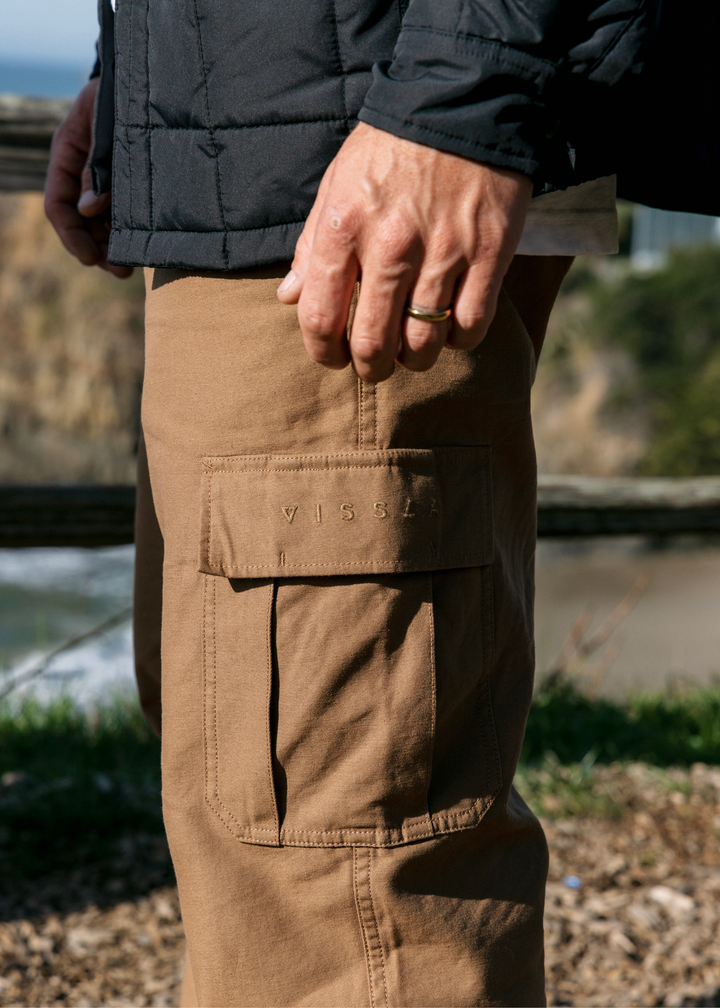 Vissla County Cargo Eco Pant in Dark Khaki, view 2