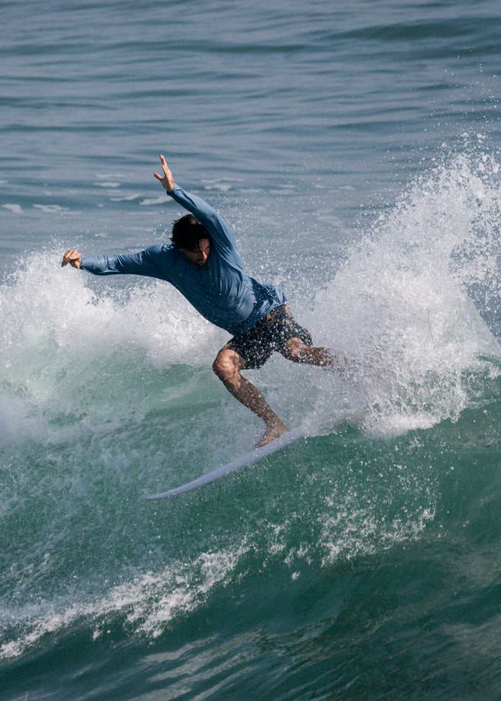 Vissla Twisted Eco LS Sun Shirt in Slate Heather, view 2