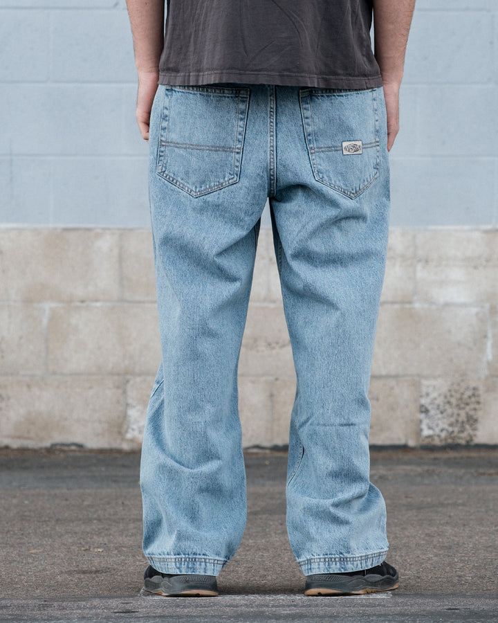 Vissla Big Timer Baggy 5 Pocket Jean in 7 Year Wash, view 3