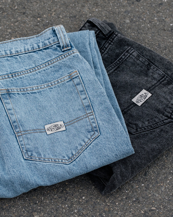 Vissla Big Timer Baggy 5 Pocket Jean in Washed Black, view 6
