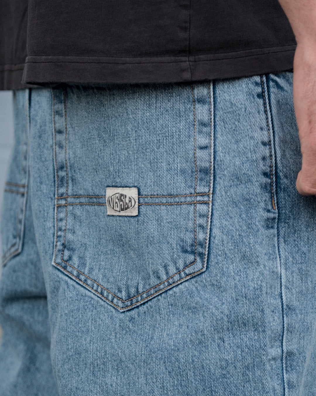 Vissla Big Timer Baggy 5 Pocket Jean in 7 Year Wash, view 7