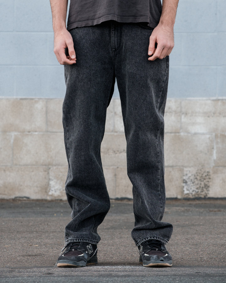 Vissla Let Loose 5 Pocket Jean in Washed Black, view 2