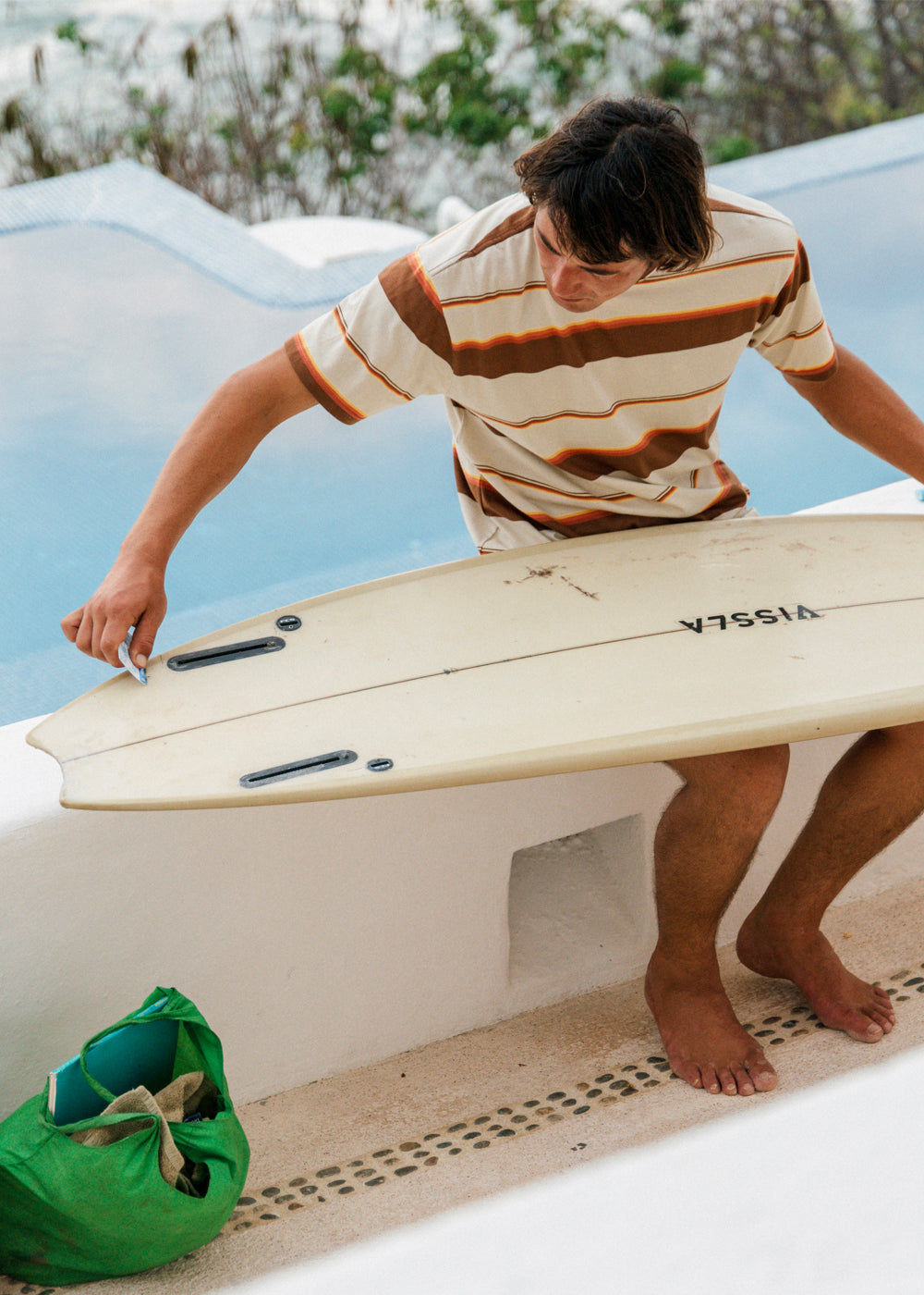 Vissla West Bowl Eco SS Tee in Dew, view 2