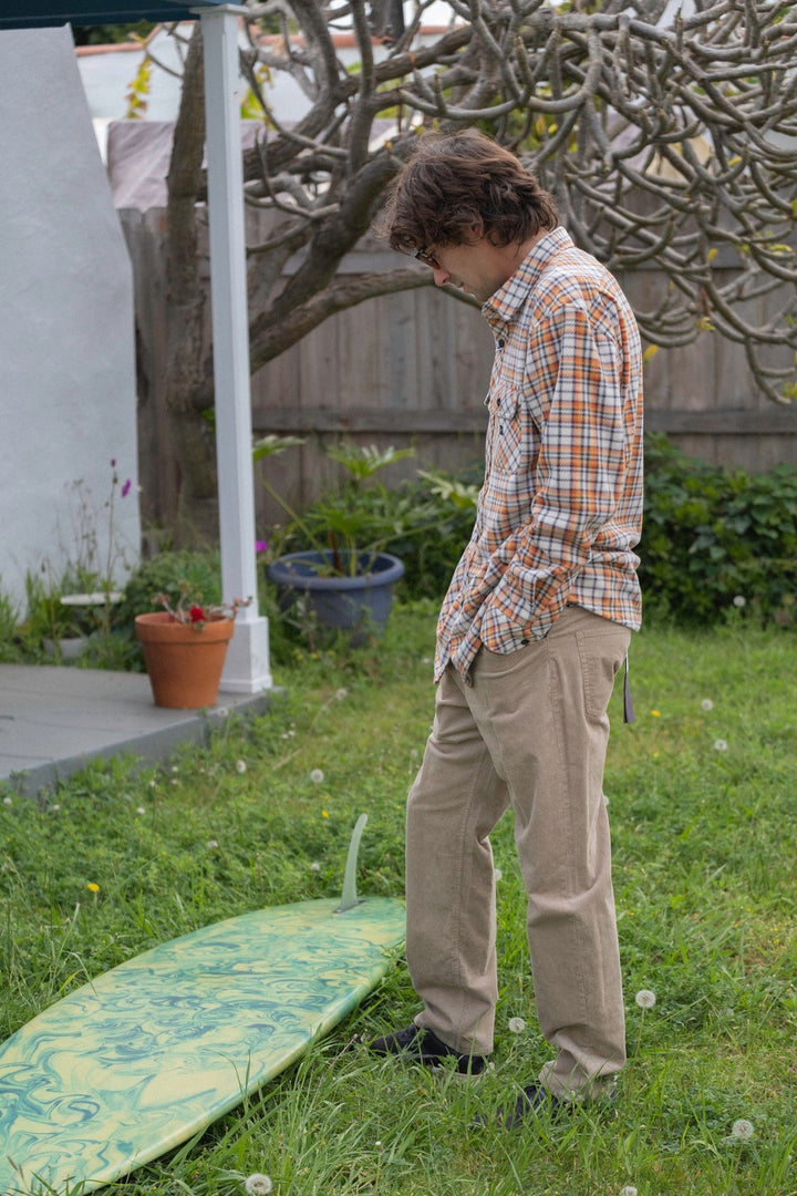 Vissla Border C Cord 5 Pocket Pant in Khaki, view 2