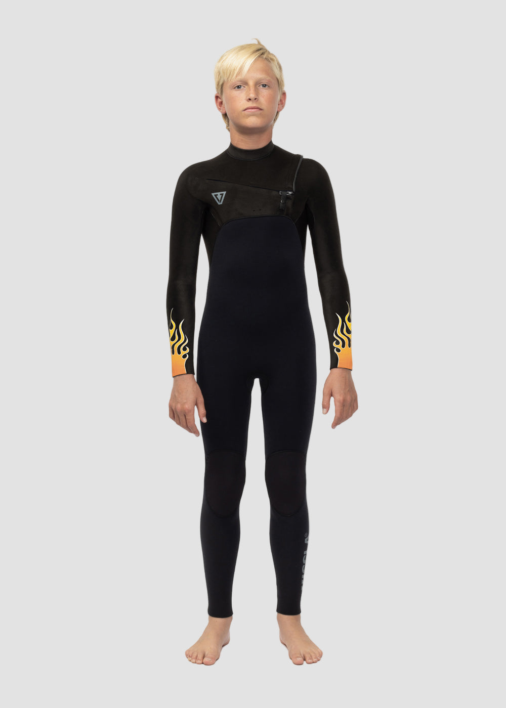 Vissla High Seas Boys Fire 3-2 Full Chest Zip Wetsuit
