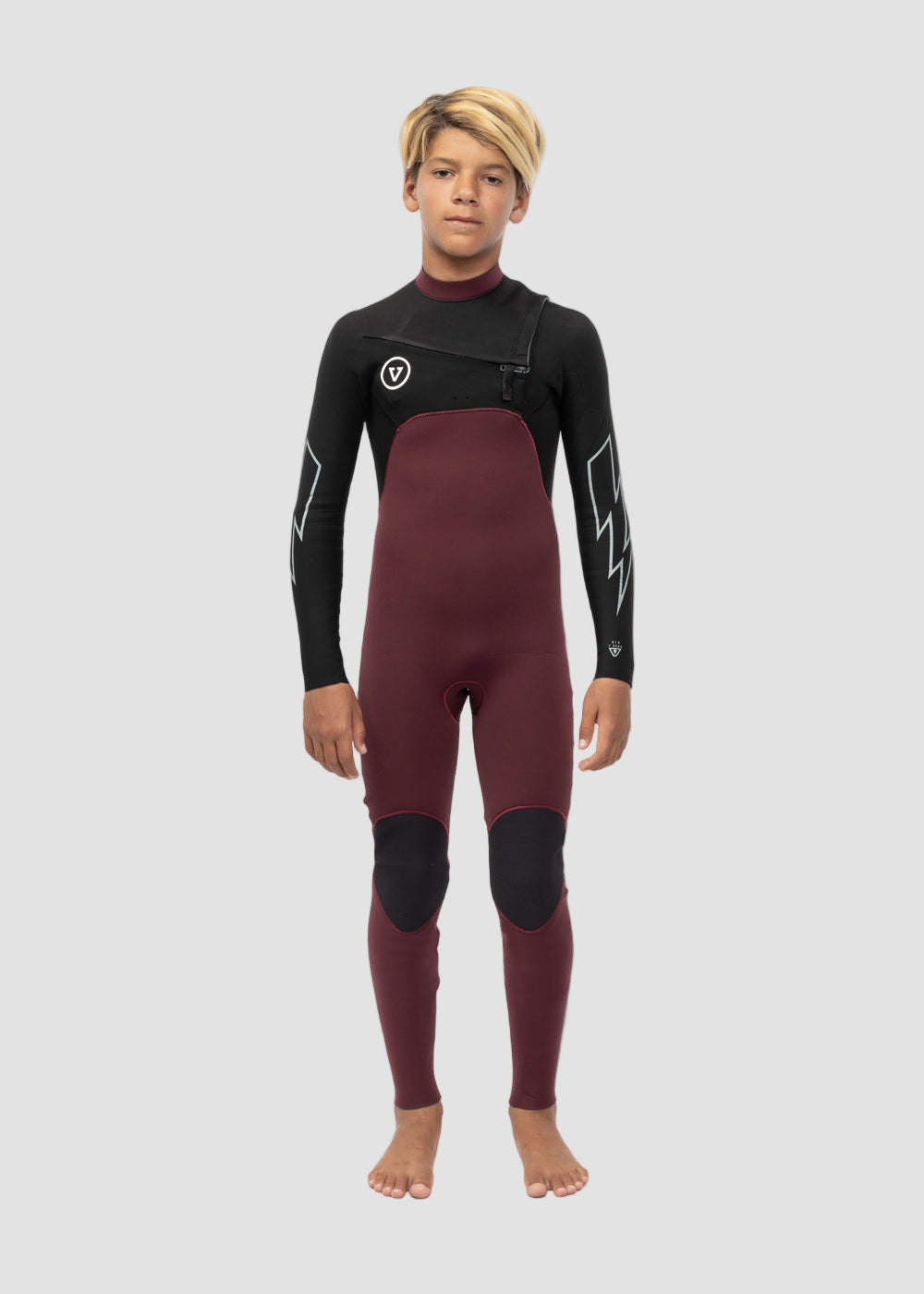Vissla 7 Seas Boys 3-2 Bolt Full Chest Zip Wetsuit