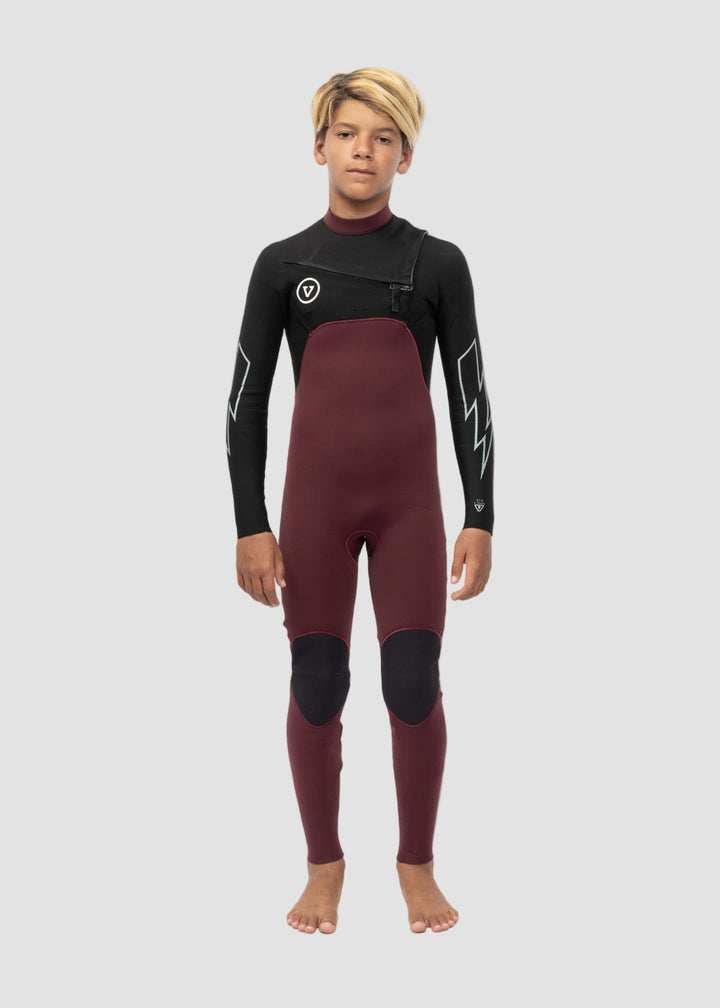 Vissla 7 Seas Boys 3-2 Bolt Full Chest Zip Wetsuit