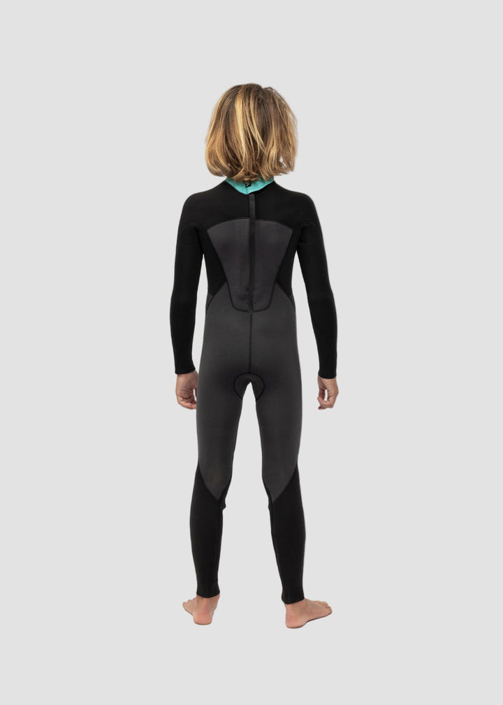 Vissla 7 Seas 4-3 Boys Back Zip Full Wetsuit in Phantom, view 3