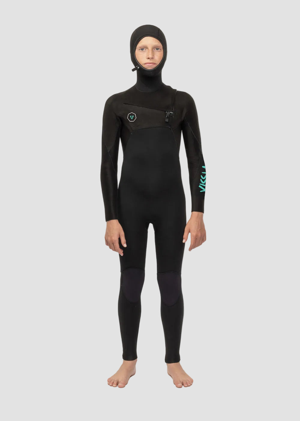 Vissla 7 Seas Boys 5-4-3 Full Hooded Chest Zip Wetsuit