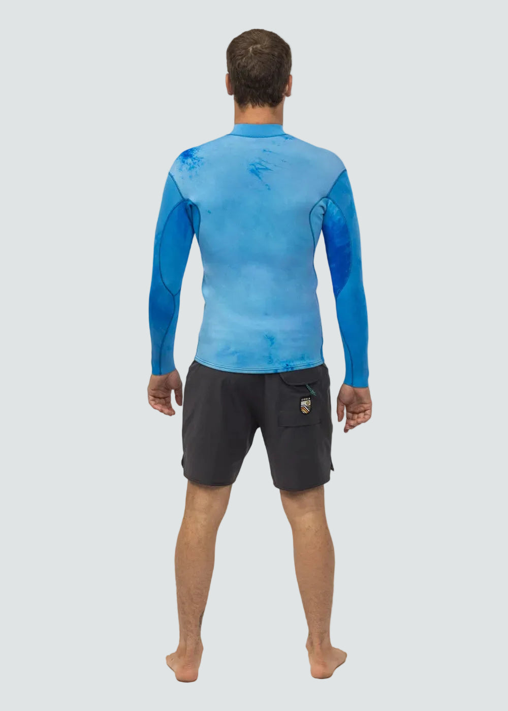 Vissla Solid Sets 2mm Front Zip Wetsuit Jacket in Tie Dye, view 2
