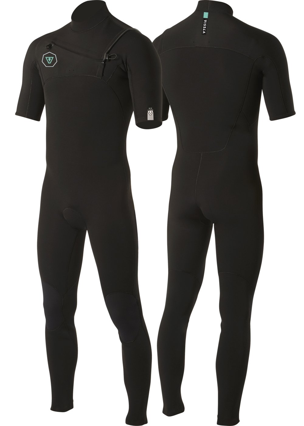 Vissla 7 Seas 2-2 Short Sleeve Full Wetsuit in Black, view 4