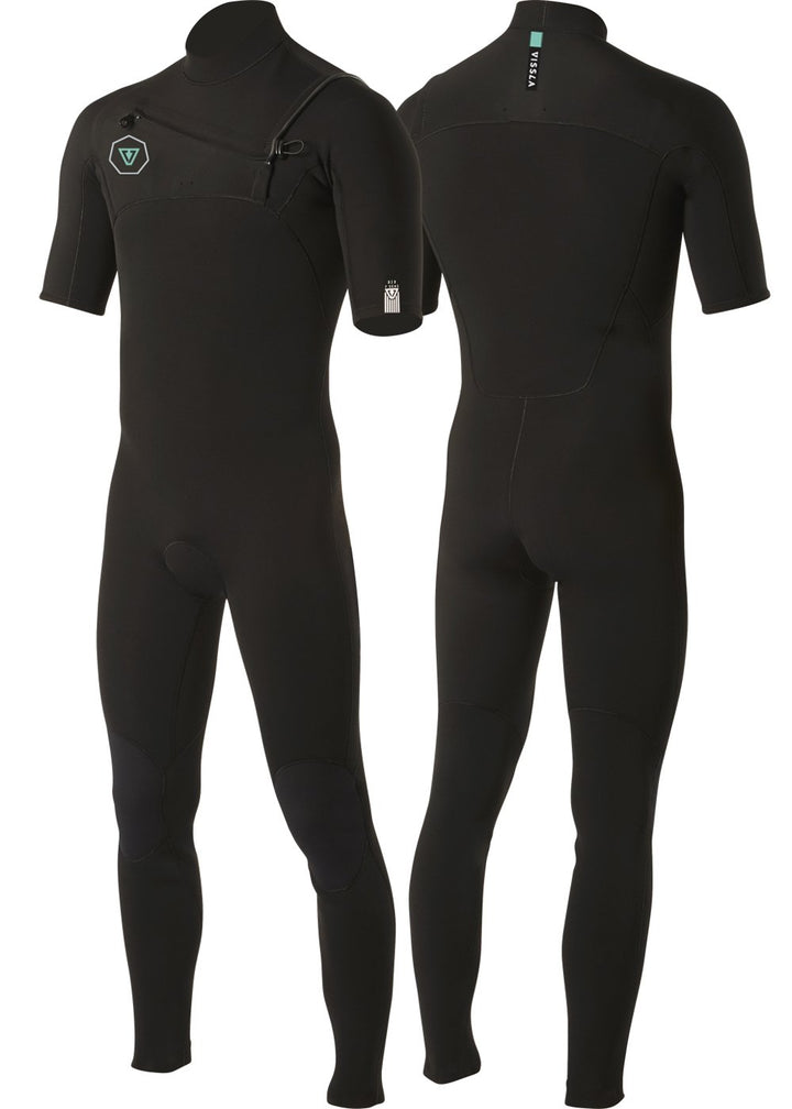 Vissla 7 Seas 2-2 Short Sleeve Full Wetsuit in Black, view 4