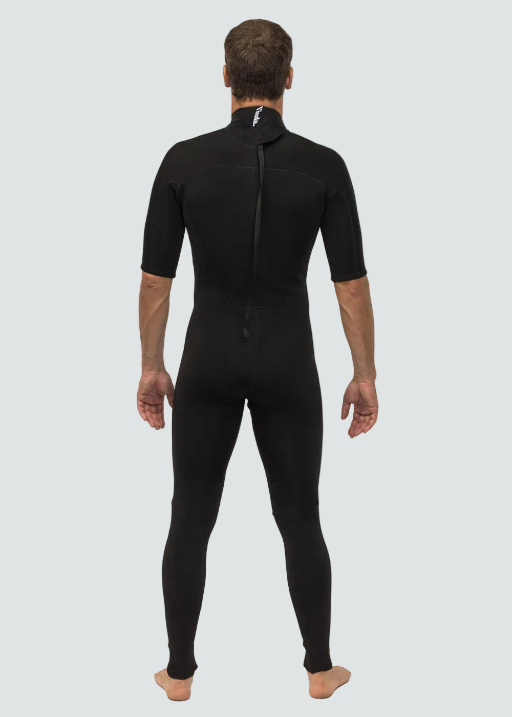 Vissla 7 Seas 2-2 Short Sleeve Full Back Zip Wetsuit in Black, view 2