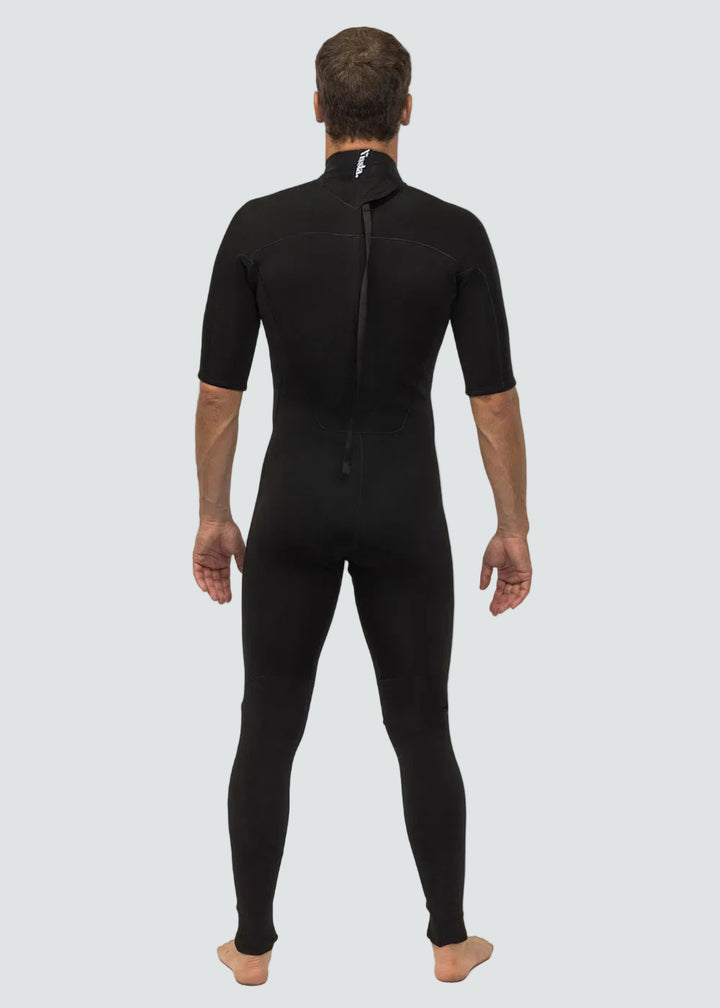 Vissla 7 Seas 2-2 Short Sleeve Full Back Zip Wetsuit in Black, view 2