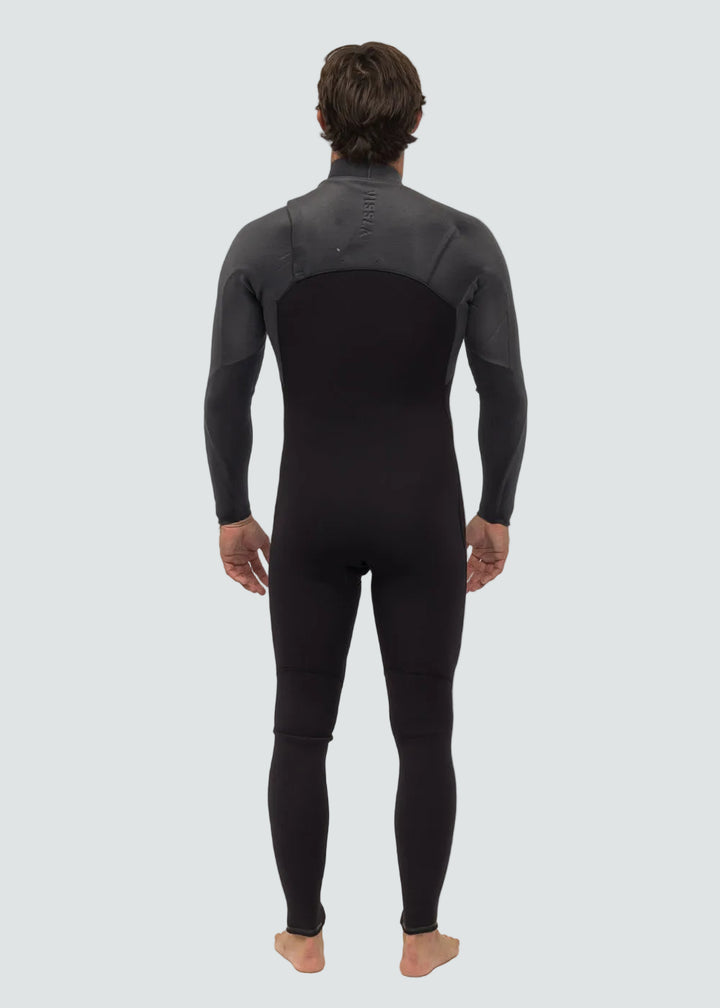 Vissla High Seas II 4-3 Full No Zip Wetsuit in Charcoal, view 2