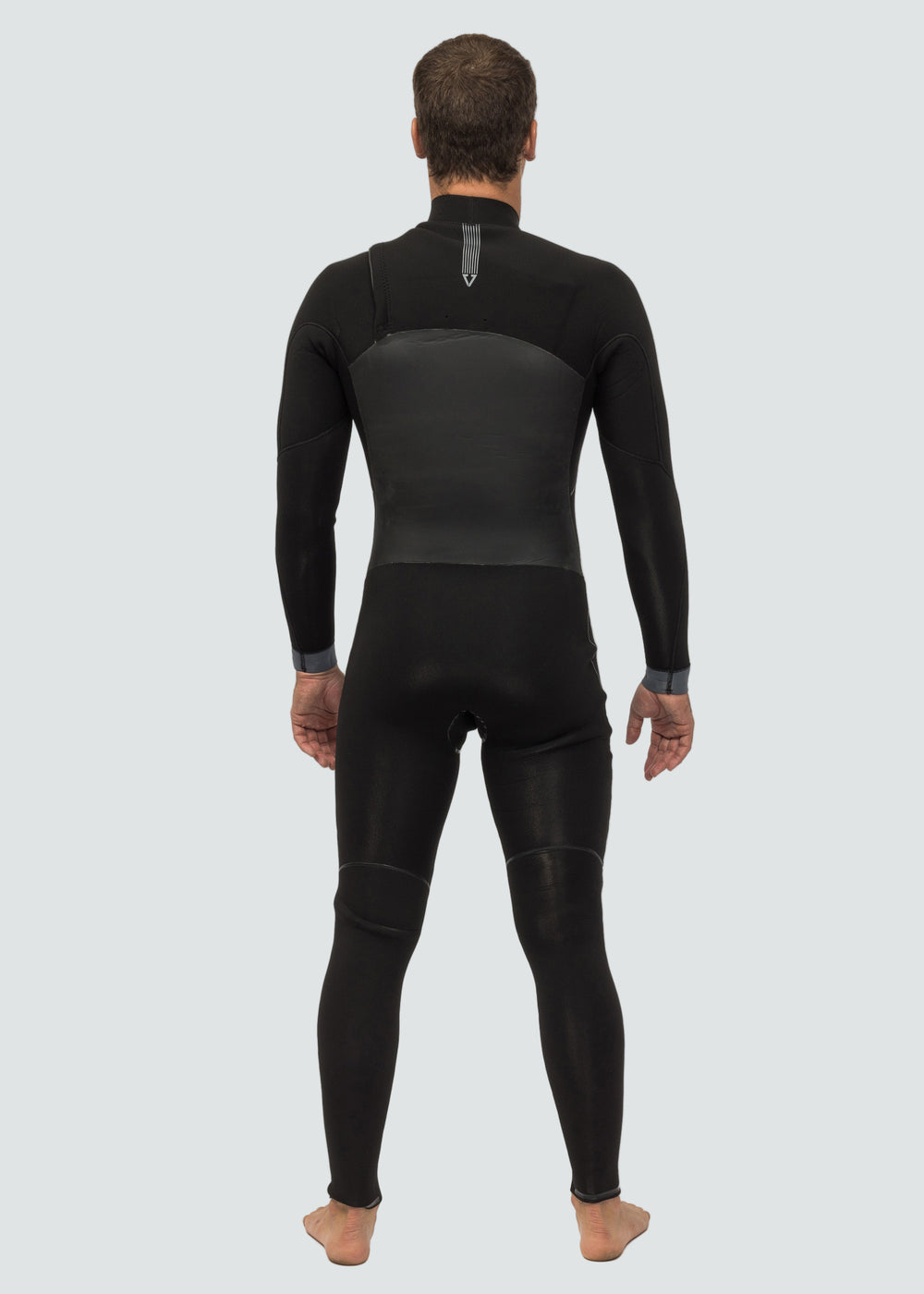 Vissla North Seas 4-3 Full Chest Zip Wetsuit in Black, view 2